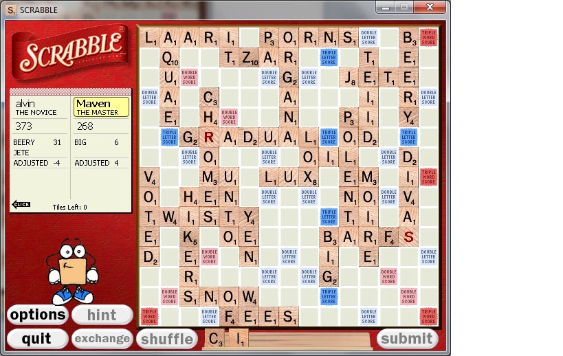 Scrabble, Definition and example Sentence.