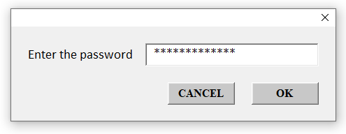 Asterisks displayed instead of real characters