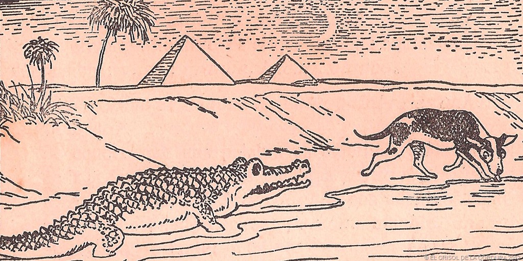 Poesías, oraciones y cuentos EL PERRO Y EL COCODRILO (FÁBULA DE SAMANIEGO) Poesías, oraciones y cuentos EL PERRO Y EL COCODRILO (FÁBULA DE SAMANIEGO)