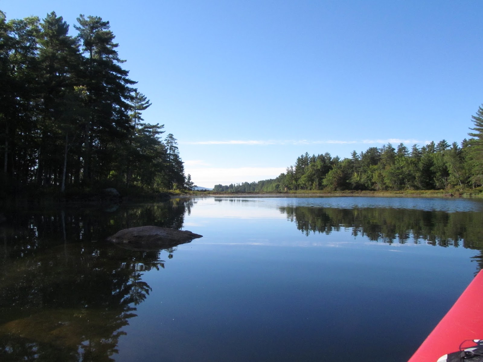 Recreational Kayaking in Maine Kezar Lake (Lower Basin), Lovell, ME