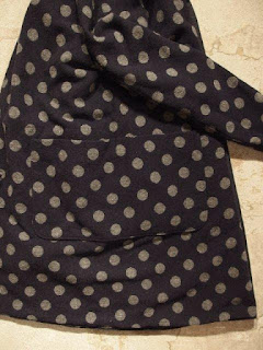 FWK by Engineered Garments "Reversible Coat / Polka Dot Jacquard in Dk.Navy Ripstop"