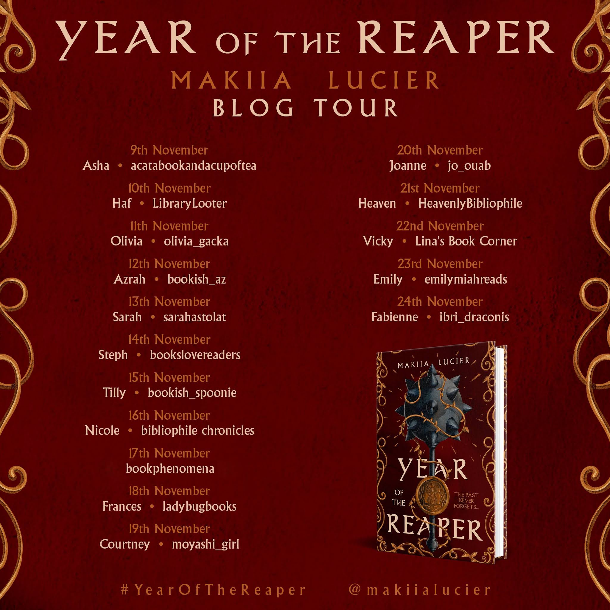 Year of the Reaper Blog Tour Banner