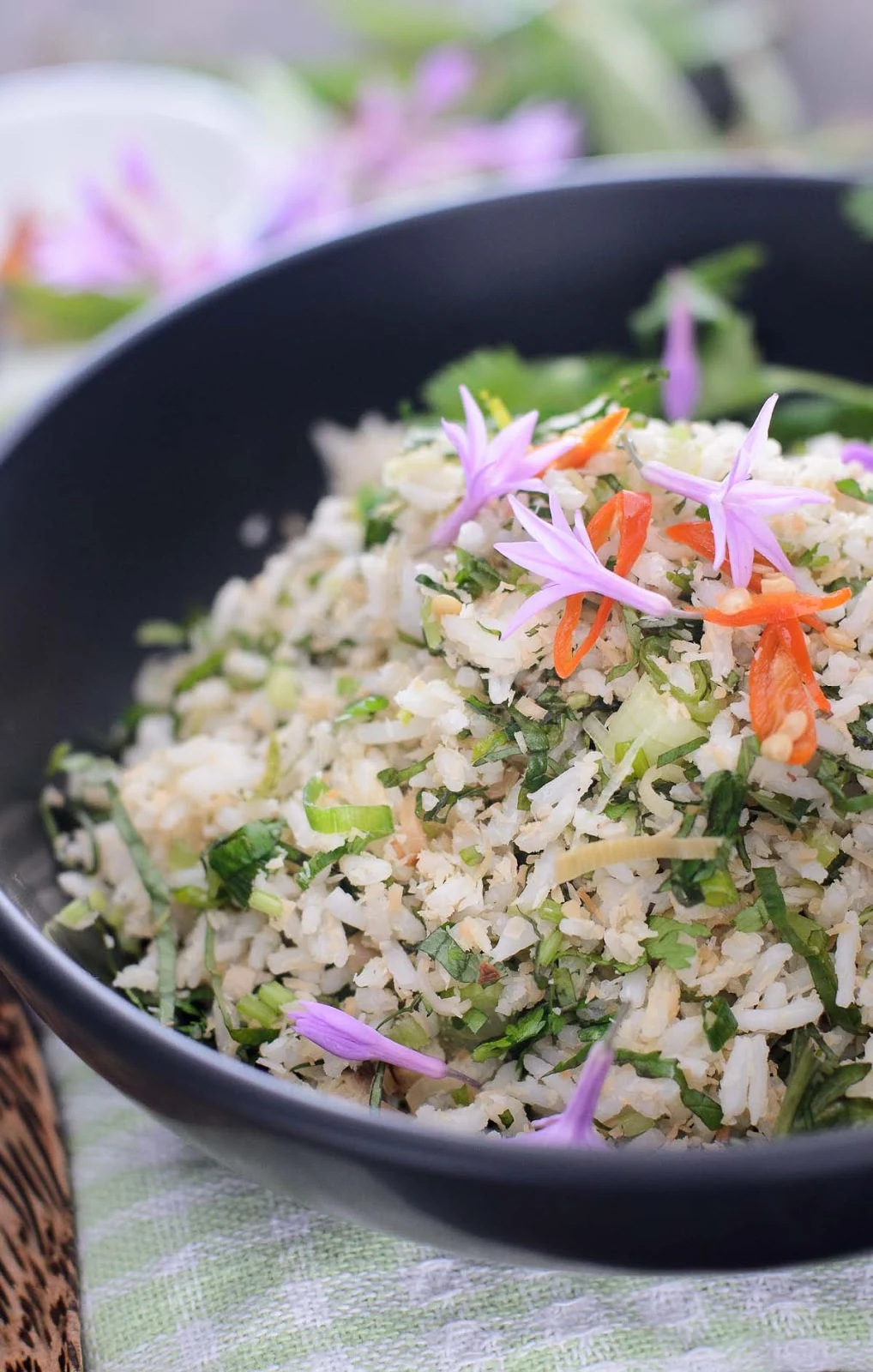 Asian Garden Herb and Rice Salad recipe