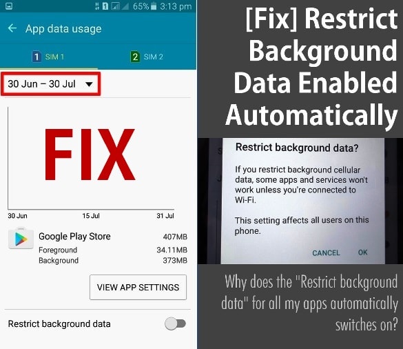 [Fixed] Restrict Background Data Enabled Automatically Problem [Android