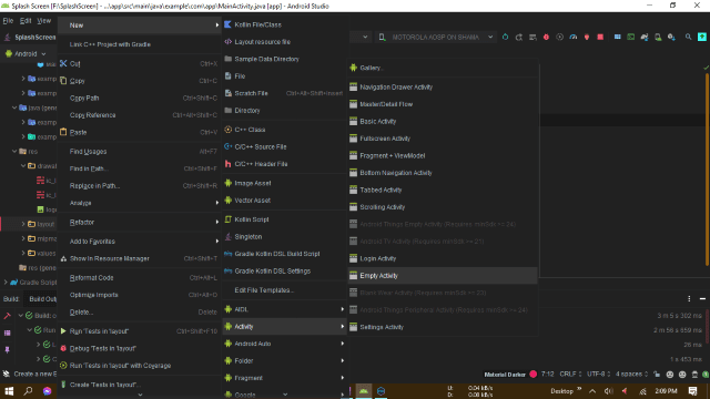 splash screen android studio icon splash screen android studio icon
