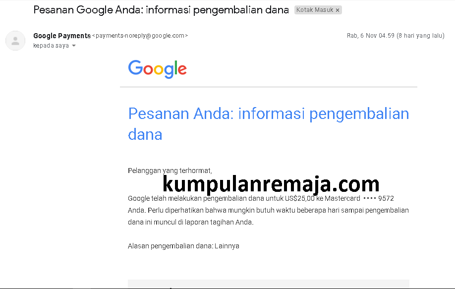 Payments noreply google com