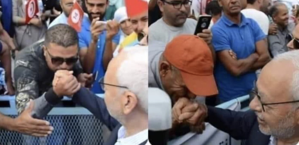 بالصور : تقبيل يد راشد الغنوشي بطريقة مذلة من عديد المواطنين تثير غضب رواد مواقع التواصل الاجتماعي