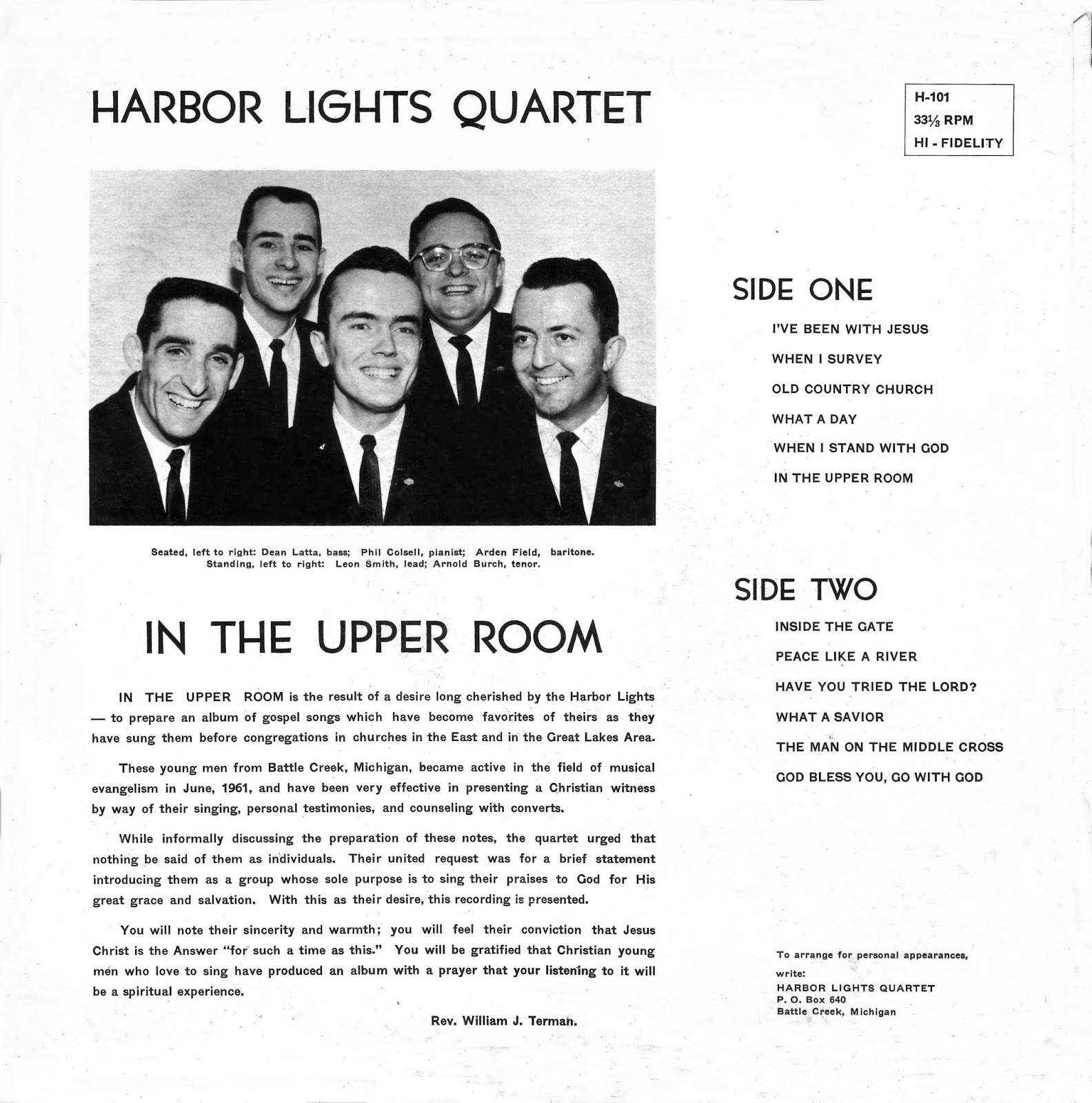 Music You (Possibly) Won't Hear Anyplace Else Harbor Lights Quartet