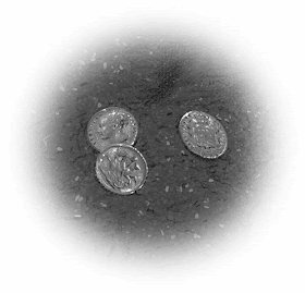 "Three Coins": click here to purchase the original drawings by Alan M. Clark