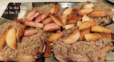 Pecan Crusted Pork Chops with Apples