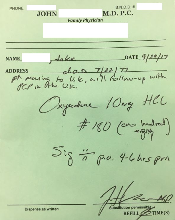 Prescription writing examples picture