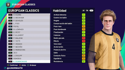 eFootball PES 2021 MyClub Legends di Junior Mantis