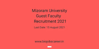 Mizoram University Recruitment 2021