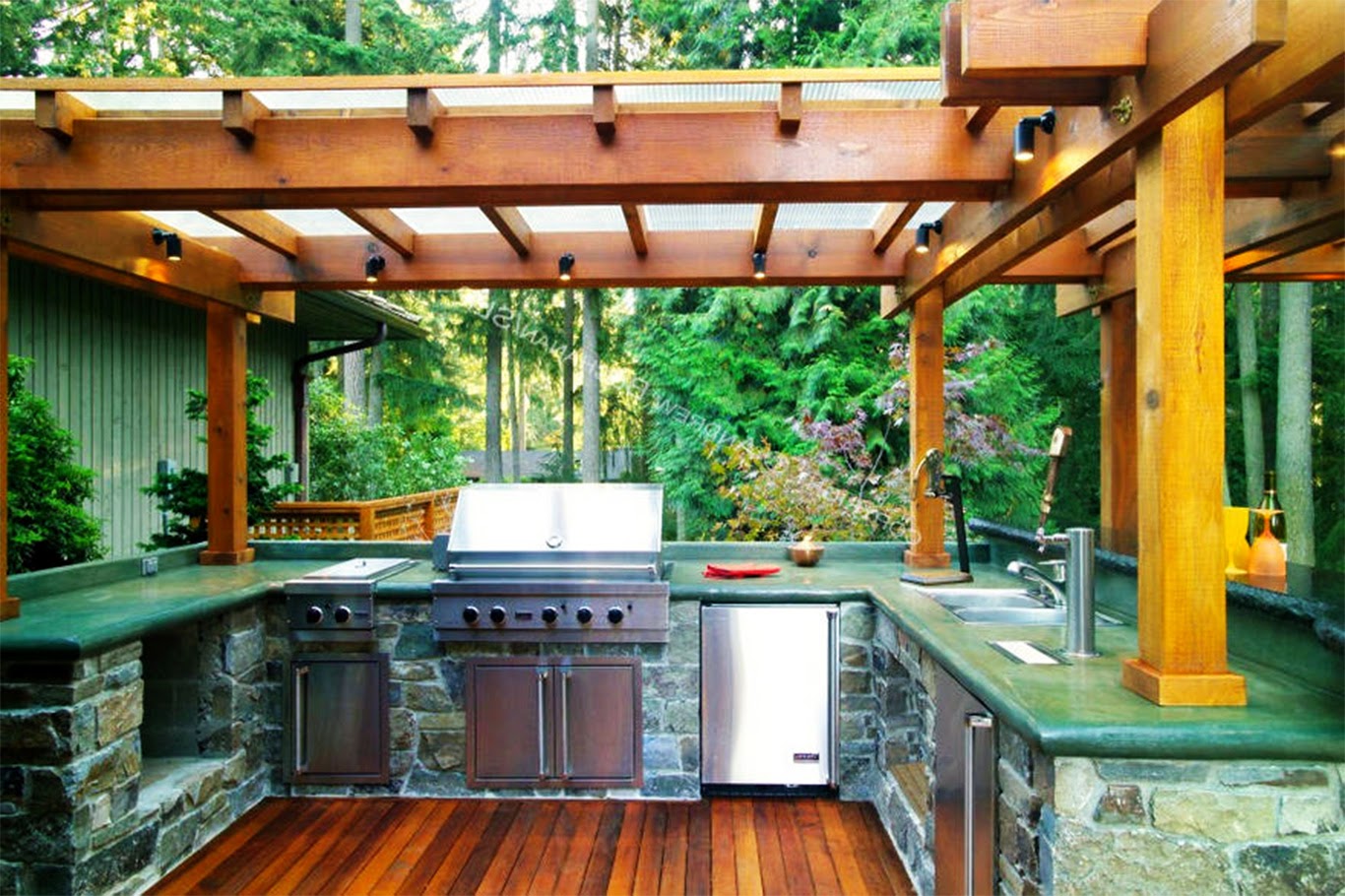 Simple Outdoor Kitchen Design Ideas - Interior Home Decorating Ideas