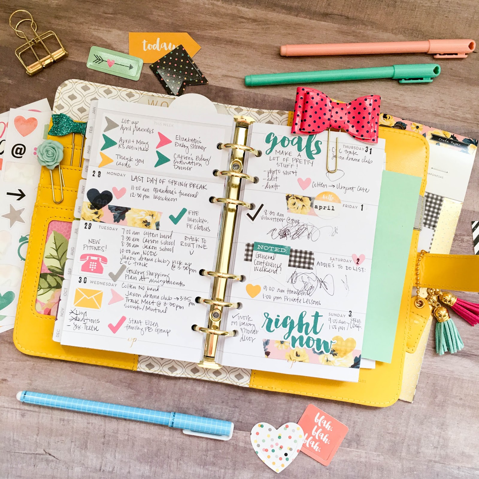 Precocious Paper April Planner Pages Scrapbook Circle