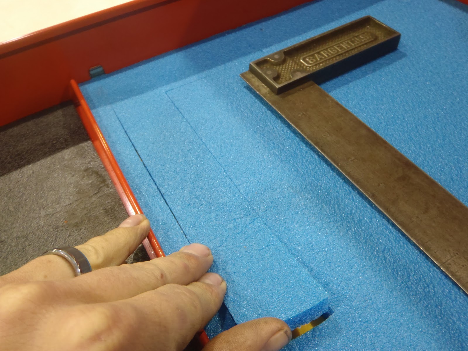 Aviation Maintenance Tool Box Shadowing with foam