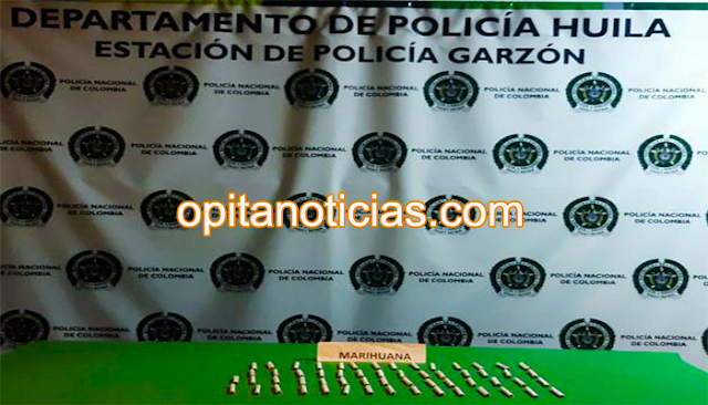 Logran la aprehensión de un niño cargado con más de 50 cigarrillos de marihuana en Garzón. 