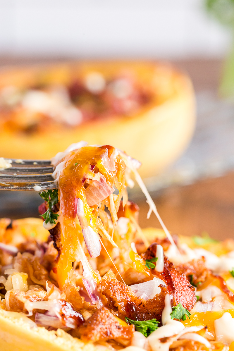 BBQ Chicken Spaghetti Squash Bobbi's Kozy Kitchen