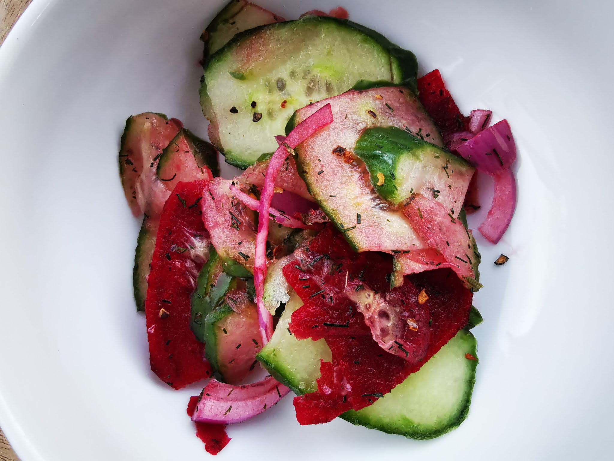 Rote-Beete Salat mit Lachs