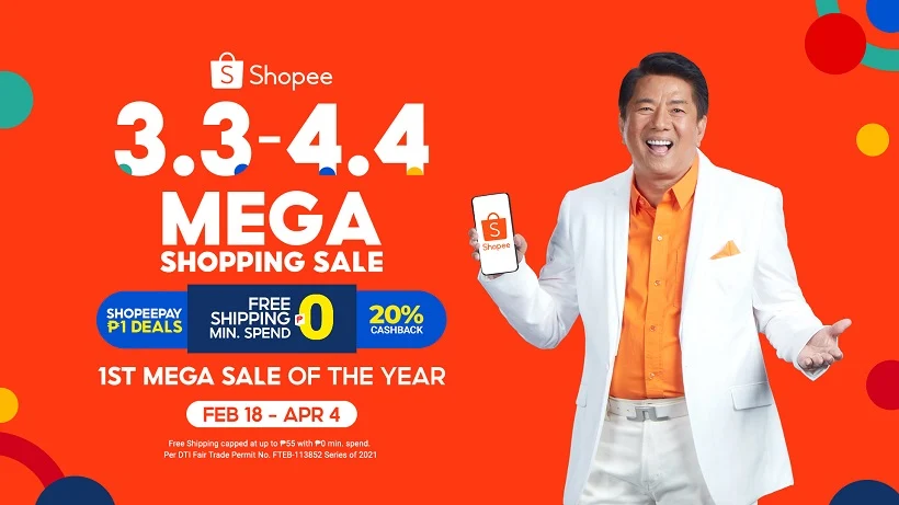 Shopee launches 3.3 - 4.4 Mega Shopping Sale with its Newest Brand Ambassador Willie Revillame