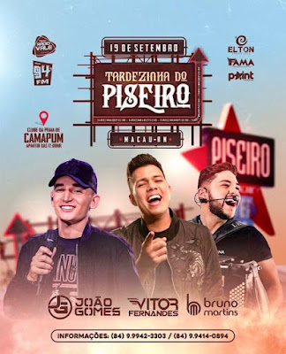 É AMANHÃ!! TARDEZINHA DO PIZEIRO COM O CANTOR JOÃO GOMES EM MACAU