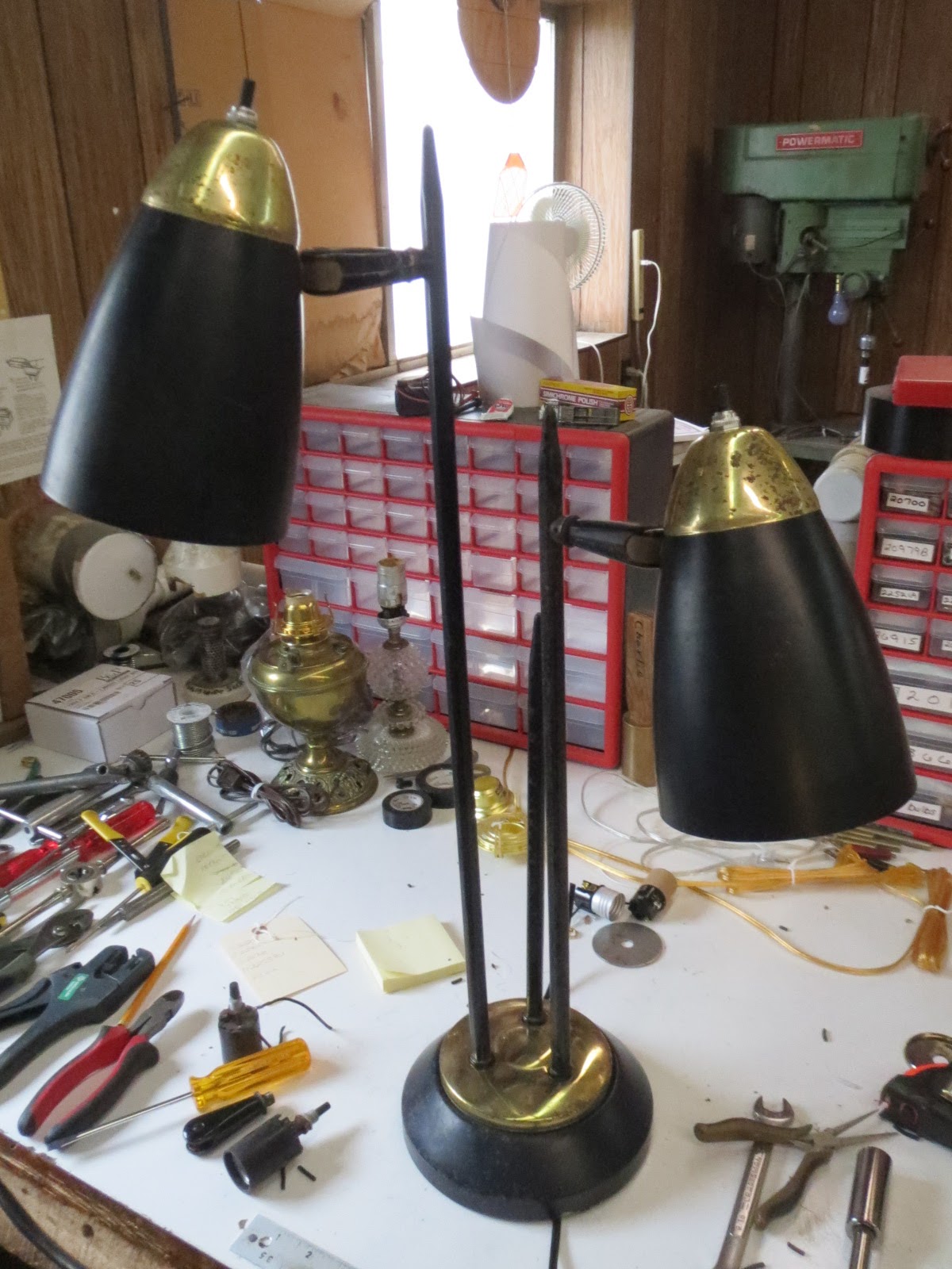 mid century lamp base
