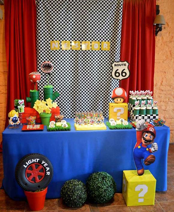 micro favorito Europa Decoración para Fiesta de Super Mario Bros Kart de Cumpleaños ¡¡divertirse  a lo grande!! - Cosas de Fiestas