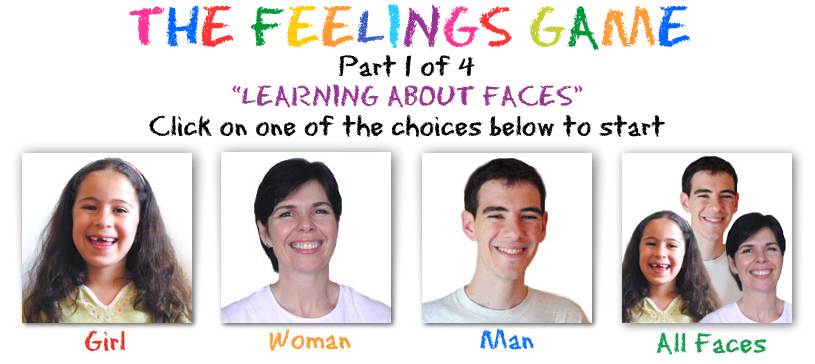 First feel. Click face. Feelings game