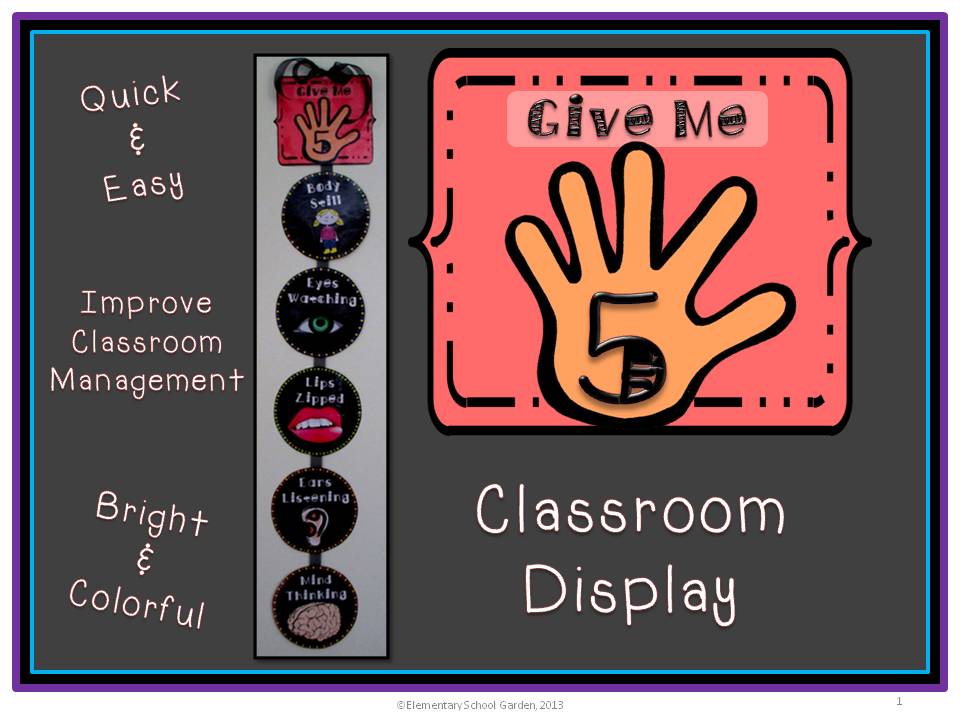 elementary-school-garden-give-me-five-classroom-display-for-monday-made-it