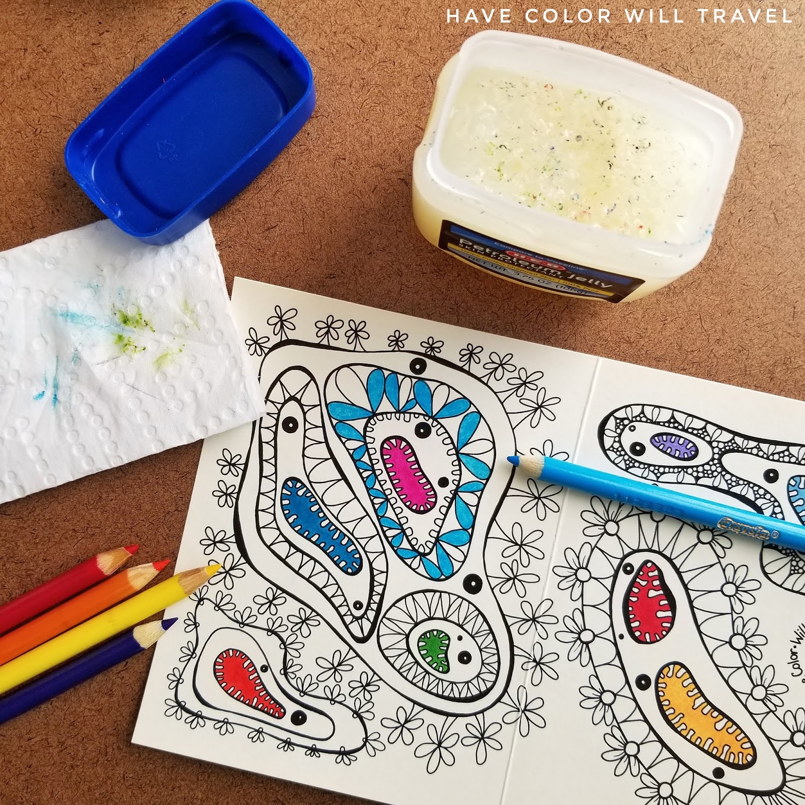 Crayola Colored Pencils And Petroleum Jelly A HCWT Coloring Tutorial