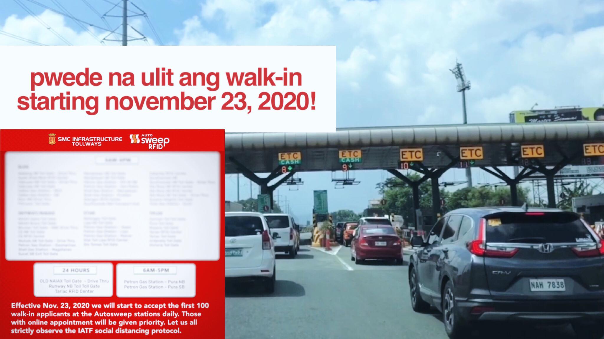 These AUTOSWEEP RFID Installation Sites will now allow "WalkIns