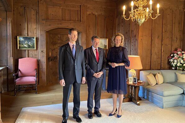 Hereditary Prince Alois and Hereditary Princess Sophie of Liechtenstein met President Peter Maurer. Minister Dr Katrin Eggenberger