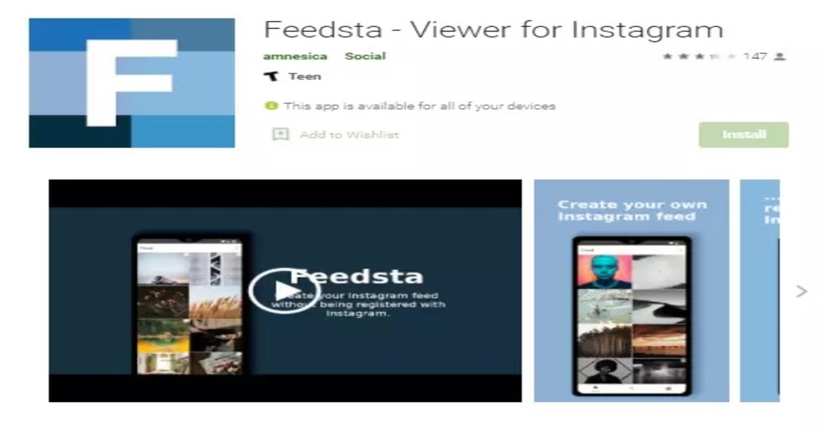 feedinsta private instagram viewer application
