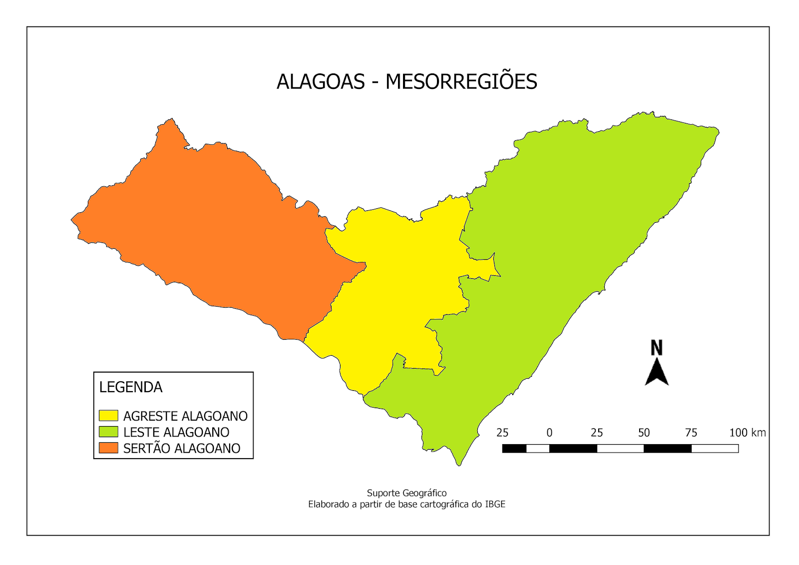 MAPA MESORREGIÕES DE ALAGOAS