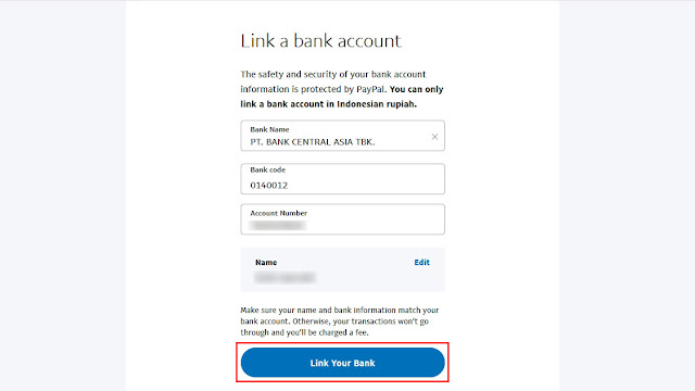 Cara Menghubungkan Rekening Bank Lokal ke PayPal