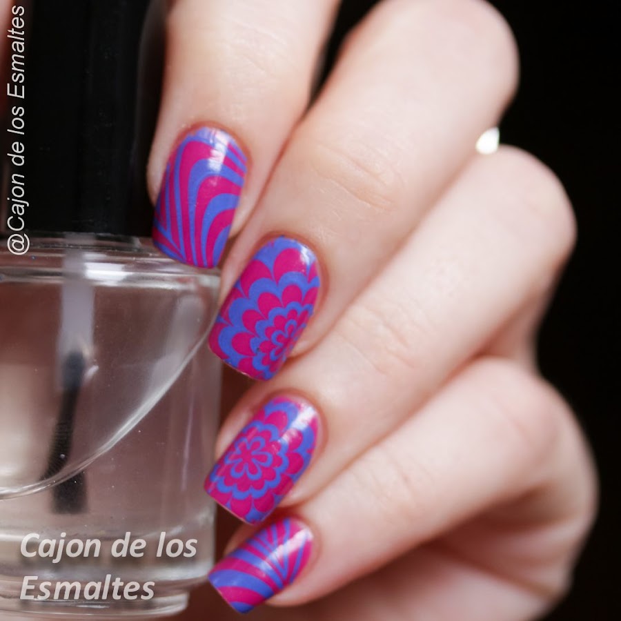Falso watermarble con estampado