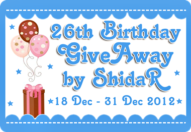 26th Birthday Giveaway by ShidaR  Ibu Berbicara
