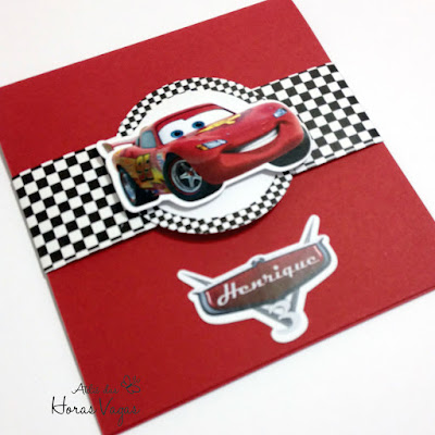 convite aniversário infantil artesanal personalizado filme carros relâmpago mcqueen vermelho menino cars