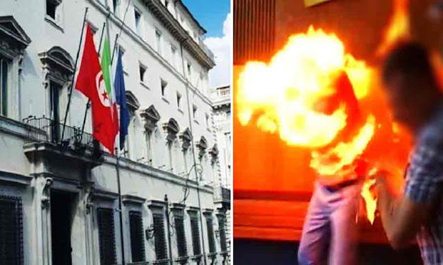 Un ressortissant tunisien menace de s’immoler par le feu dans le consulat tunisien à Milan