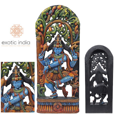 Shiva in Tandava Wooden Statue