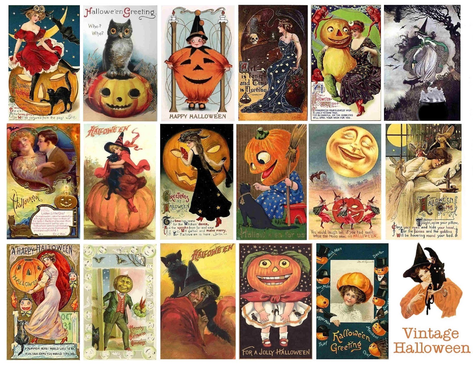 Vintage Halloween Printables