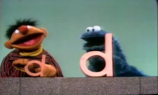 Ernie sings Dee, Dee, Dee with Cookie Monster. Sesame Street Do the Alphabet