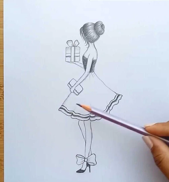 رسم فتاة بالرصاص رسم فتاة جميلة بالرصاص