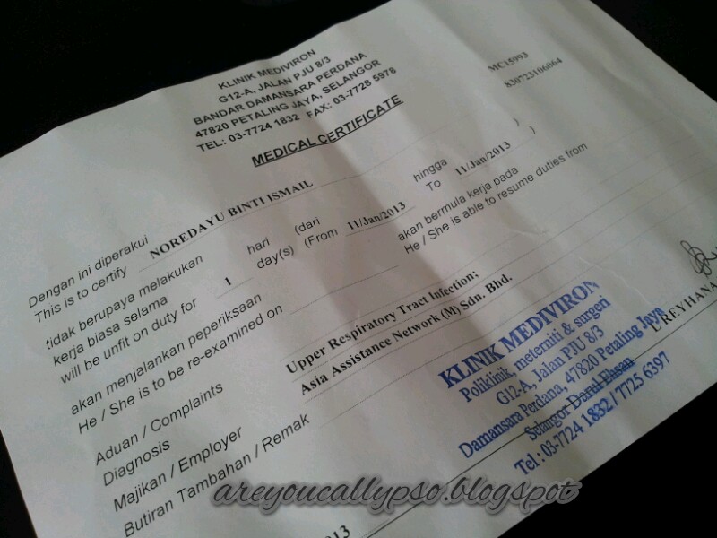 Ubat Sakit Tekak Woods  Contoh KR