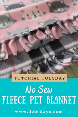 How to Make a No Sew Fleece Blanket Without Knots - Adventures of