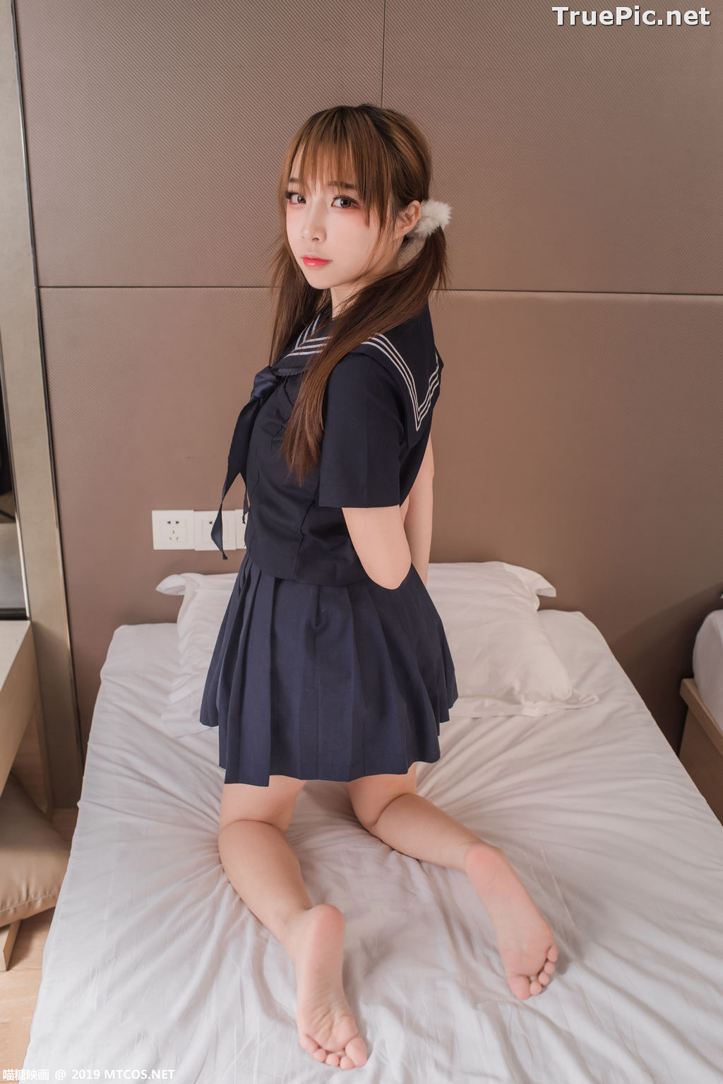 Image [MTCos] 喵糖映画 Vol.042 – Chinese Cute Model – Black Japanese School Uniform - TruePic.net - Picture-32