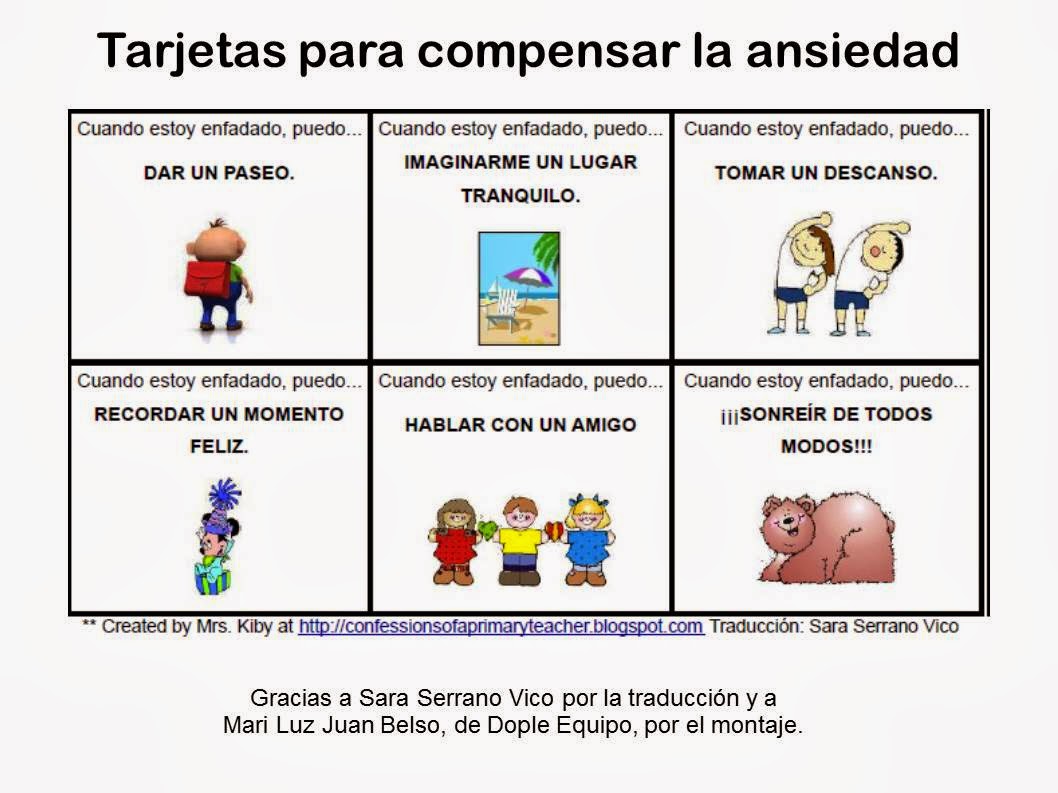 Tarjetas para compensar la ansiedad El
