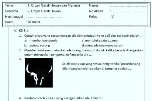 Top Soal Pkn Kelas 2 Sd Tentang Pengamalan Pancasila