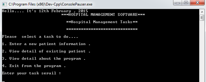 Hospital Management System Project in C++ ~ GNIIT Solutions