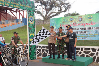 Sepeda Santai Sinergitas TNI-Polri Dan Pemerintah Daerah Beserta Masyarakat Lingga.